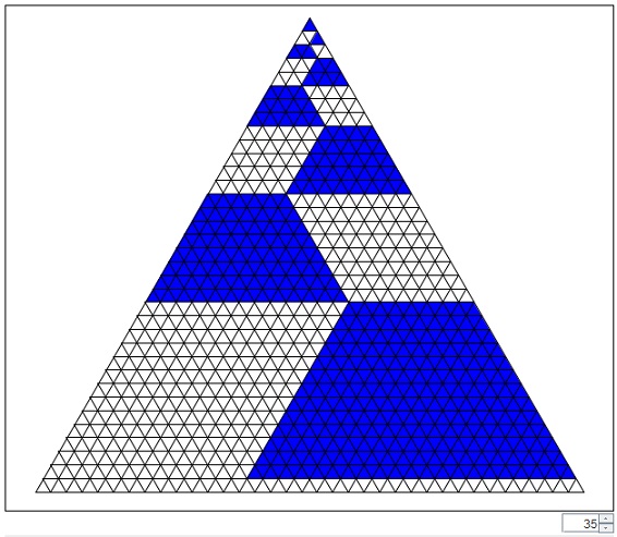 Fibonacci Numbers in Equilateral Triangle