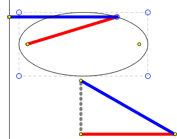 illustration of definition of ellipse via eccentricity