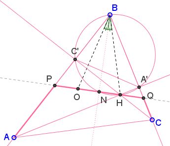 Euler Line Cuts Off Equilateral Triangle, sufficient