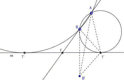 analysis of Apollonius' problem with two points and a line