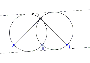 two circumcircles in right isosceles triangle