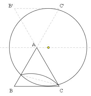 A Circle Rolling in an Equilateral Triangle, solution