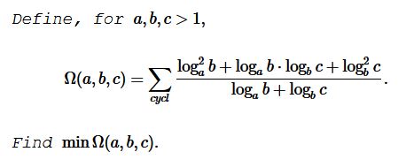 Minimum of a Cyclic Sum with Logarithms