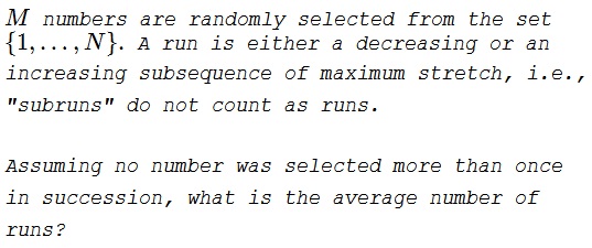Average Number of Runs in a Sequence of Random Numbers