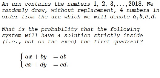 Probability of Random Lines Crossing