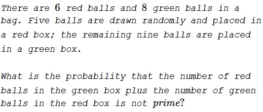 Red And Green Balls in Red And Green Boxes, problem