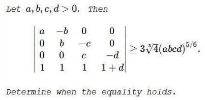 Inequality With Determinants IV