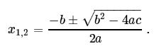 QuadraticFormula