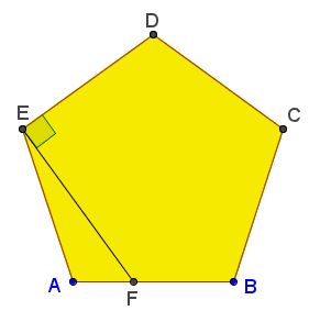 Golden ratio in regular pentagon - extra