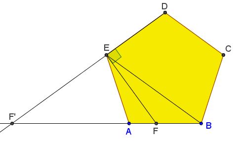 Golden ratio in regular pentagon - extra, #2
