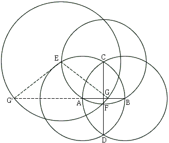 5-step construction of the golden ratio, #2