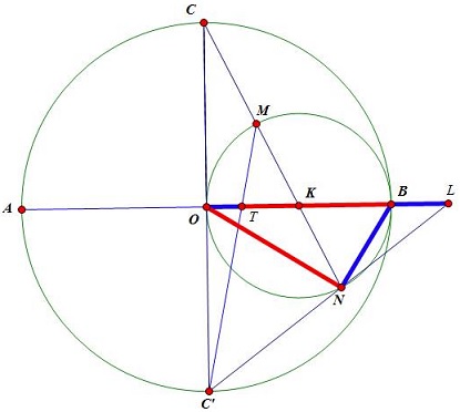 Golden Ratio With Two Unequal Circles And a Line, Extra