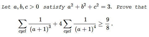 A  Cyclic Inequality in Three Variables X