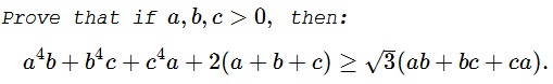 A Cyclic Inequality of Degree Four, problem