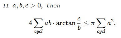 Cyclic Inequality with Arctangents