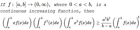 Four Integrals in One Inequality