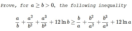 An  Inequality with Powers And Logarithm, problem