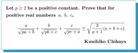 Kunihiko  Chikaya's Inequality with Parameter, source