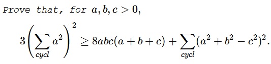 A Simple Cyclic Inequality in Three Variables