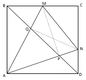 A Triangle With a 45 Degrees Angle in Square, proof 2