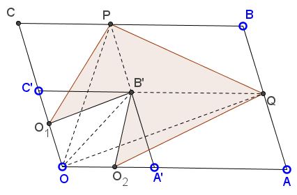 Areas between Two Parallelograms  - solution