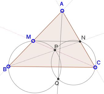 Symmedian via Parallel Transversal and Two Circles, problem