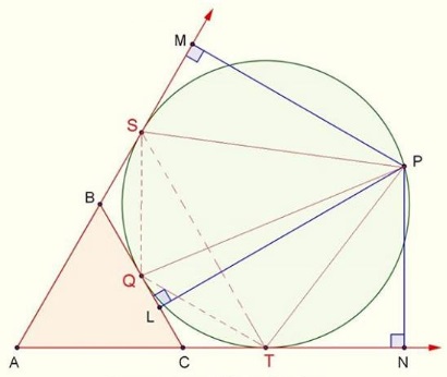 Excircle in Equilateral Triangle, proof 2