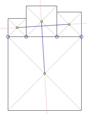 twin segments in four semicircles, van Aubel's