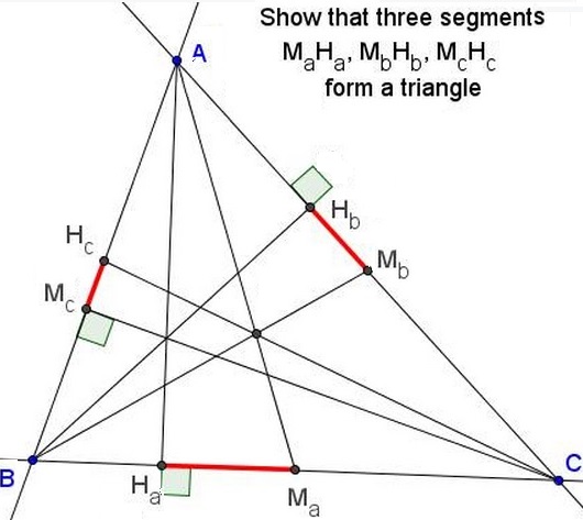 Triangle by HM segments - problem