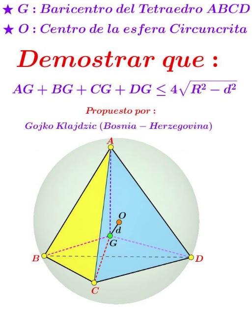 A Relation in Inscribed Tetrahedra, problem
