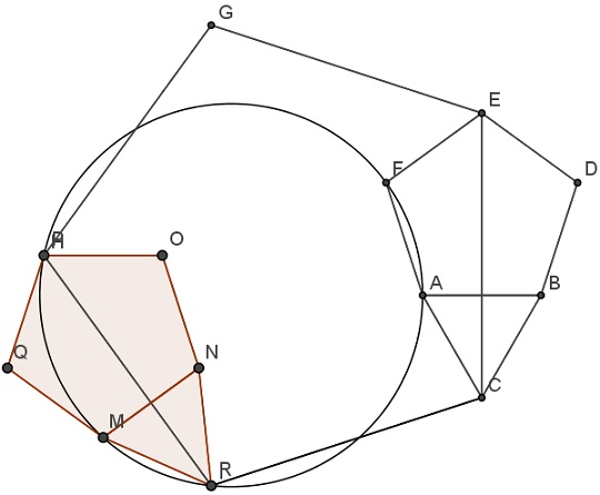 K. Knop's Problem with Two Regular Pentagons And an Equilateral Triangle, #7