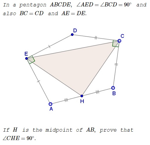 A Problem in Pentagon with Right Angles, problem