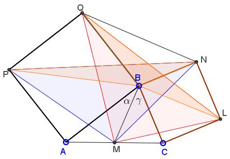 Sanchez areas in Bottema's configuration - angles