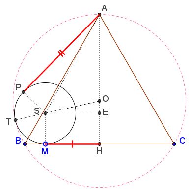 Tangent Curiosity in Equilateral Triangle - solution
