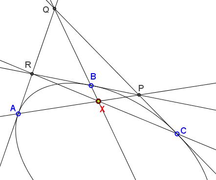Theorem of Three Tangents to a Conic - theorem