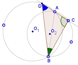 Two Circles, Two Segments - One Ratio, solution #2