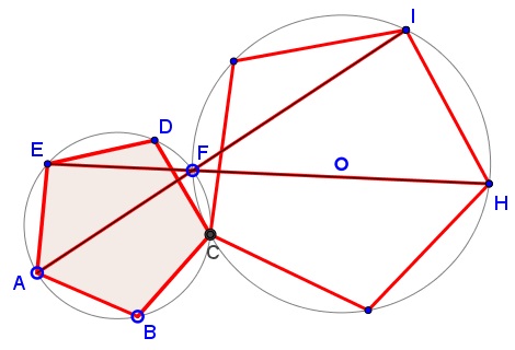 Two Regular Pentagons Joined at Vertex, Illustration 3