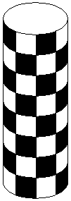 a chessboard wrap into a cylinder