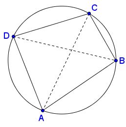 Ptolemy's theorem - common case