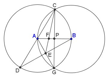 Trisect Segment: 2 Circles, 4 Lines - proof