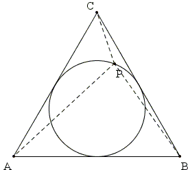 equilateral triangle and a point on the incircle