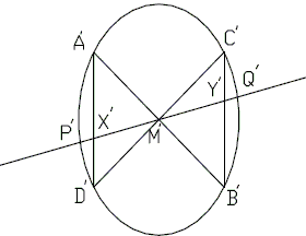 a projective proof of the butterfly theorem, second diagram