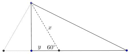 Pythagorean Theorem through Angles 60 and 120, extra diagram