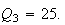 $Q_{3}=25.$