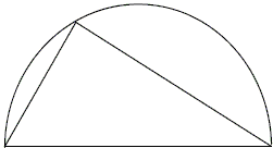 angle inscribed in a semicircle