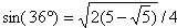 sin(36)
