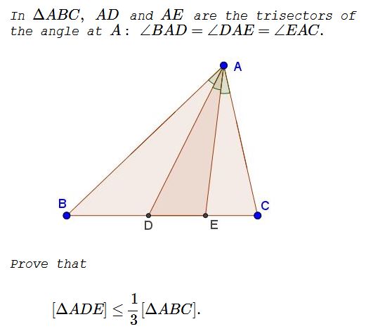 how angle trisectors divide the area? - problem