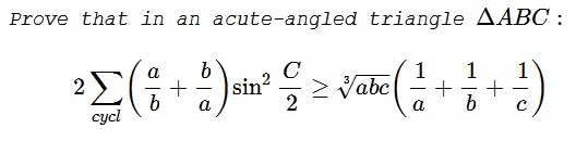 An Inequality in Triangle with the Sines of Half-Angles and Cube Roots