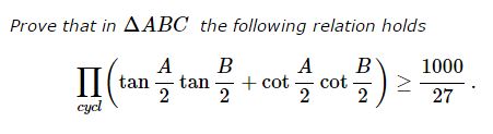 An Inequality with Tangents and Cotangents