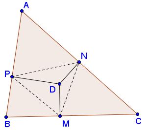 Area Inequalities in    Triangle, problem 4